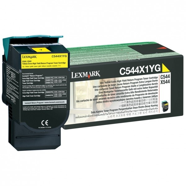 Lexmark C544X1YG gul toner extra  hög kapacitet (original) C544X1YG 037014 - 1