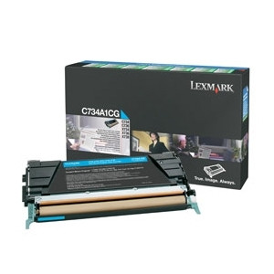 Lexmark C734A1CG cyan toner (original) C734A1CG 037070 - 1