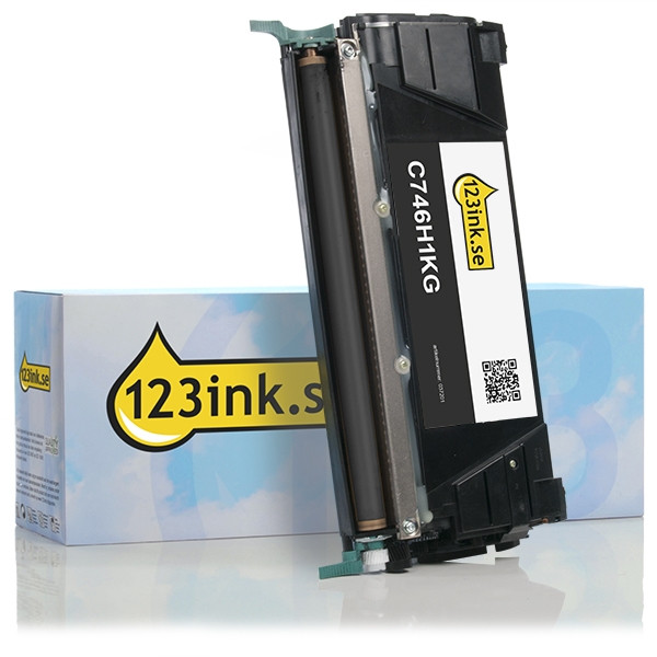 Lexmark C746H1KG svart toner (varumärket 123ink) C746H1KGC 037201 - 1