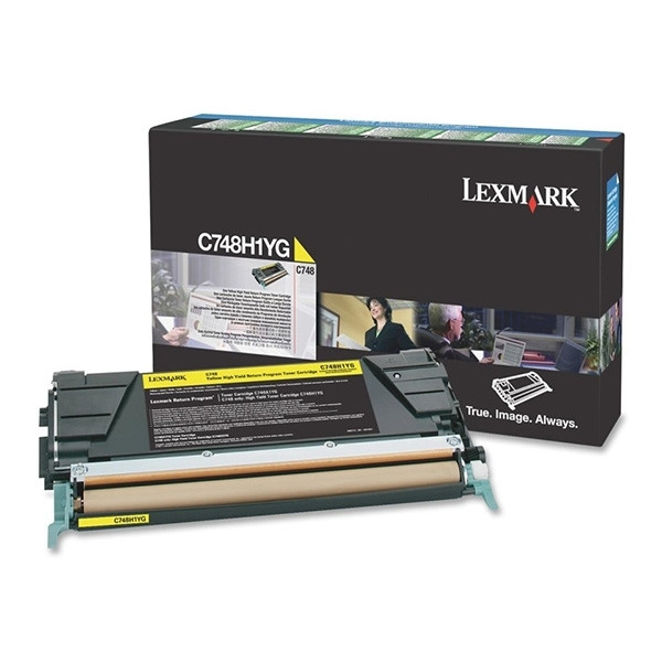 Lexmark C748H1YG gul toner hög kapacitet (original) C748H1YG 037206 - 1