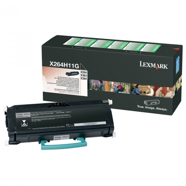 Lexmark X264H11G svart toner hög kapacitet (original) X264H11G 037060 - 1