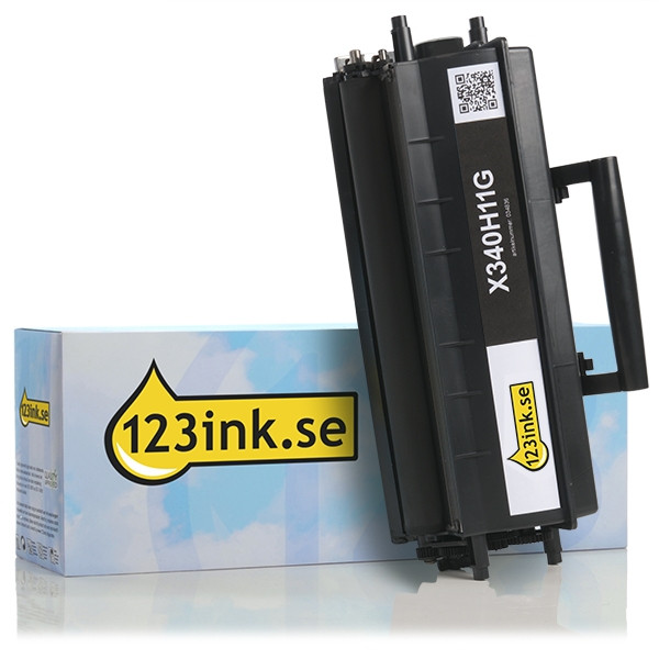 Lexmark X340H11G svart toner hög kapacitet (varumärket 123ink) X340H11GC 034836 - 1