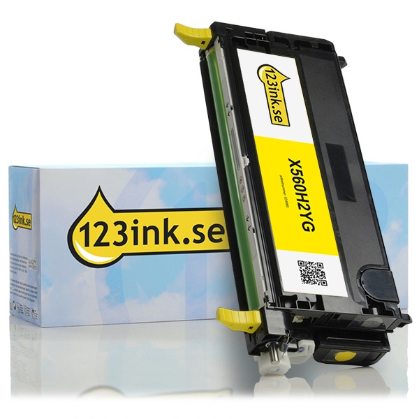 Lexmark X560H2YG gul toner hög kapacitet (varumärket 123ink) X560H2YGC 034985 - 1