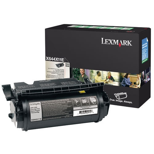 Lexmark X644H11E svart toner hög kapacitet (original) X644X11E 034760 - 1