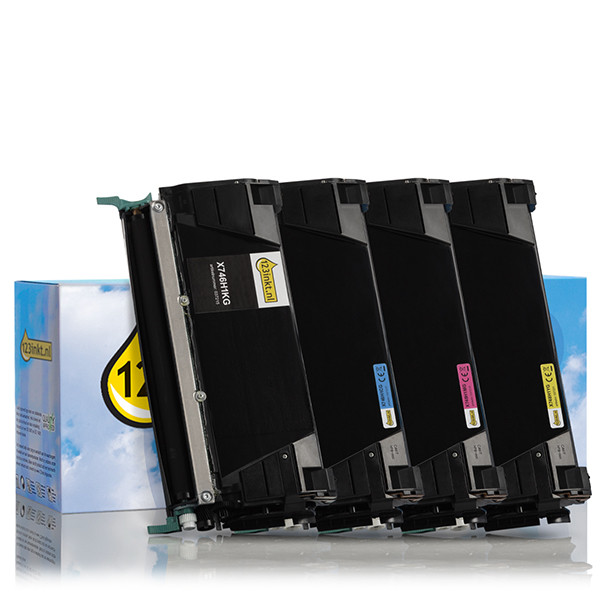 Lexmark X746H1KG / X748H1CG/MG/YG toner 4-pack (varumärket 123ink) 131980 - 1