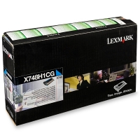 Lexmark X748H1CG cyan toner hög kapacitet (original) X748H1CG 037216