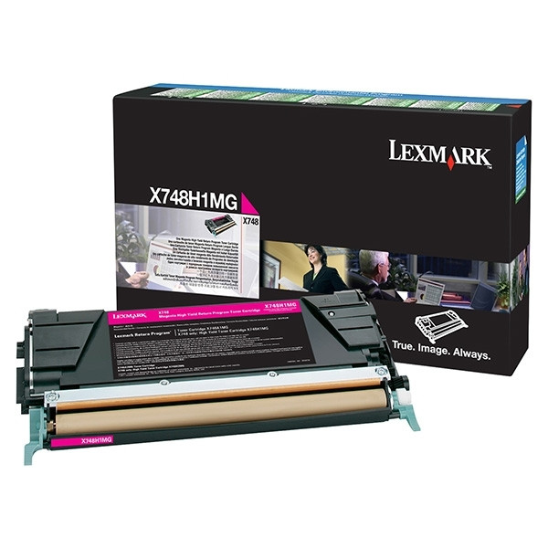 Lexmark X748H1MG magenta toner hög kapacitet (original) X748H1MG 037218 - 1