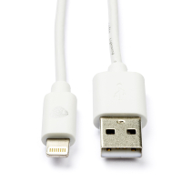 Lightning till USB-A laddningskabel | 1m vit | Nedis CCGB39300WT10 CCGL39300WT10 CCGP39300WT10 N010901138