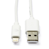 Lightning till USB-A laddningskabel | 1m vit | Nedis