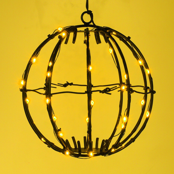 Ljusboll Ø15cm 40 LED | batteridriven | svart [123ink] LDR07352 - 2