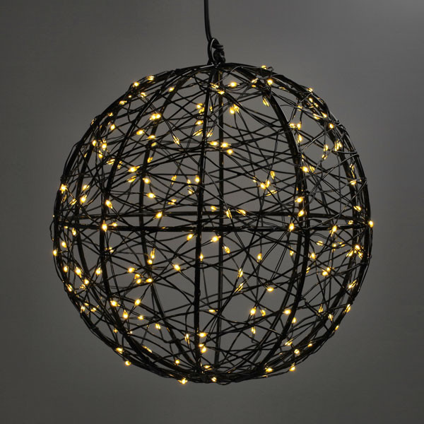 Ljusboll Ø18cm 200 LED | svart [123ink] LDR07334 - 2