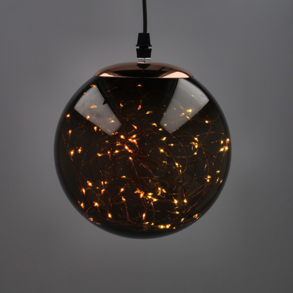 Ljusboll Ø18cm 80 LED | smokey glas [123ink] LDR07337 - 1