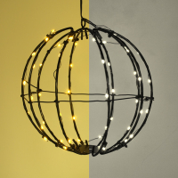 Ljusboll Ø20cm 50 LED | batteridriven | svart [123ink] LDR07353