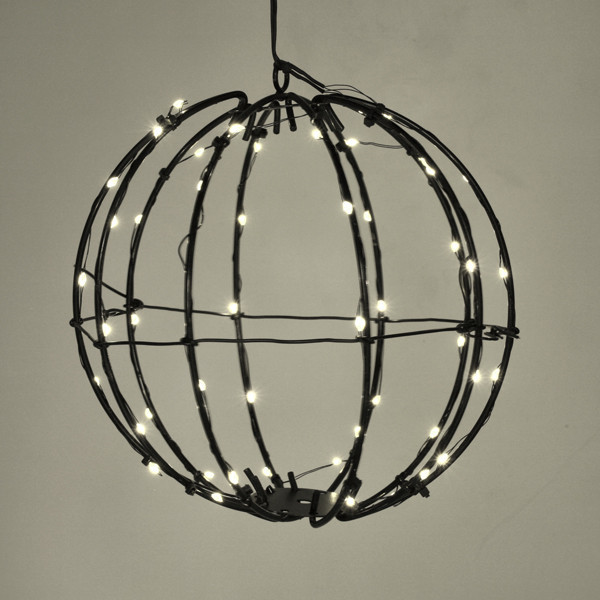 Ljusboll Ø20cm 50 LED | batteridriven | svart [123ink] LDR07353 - 2