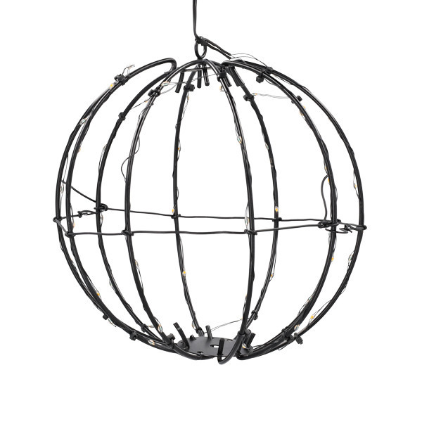 Ljusboll Ø20cm 50 LED | batteridriven | svart [123ink] LDR07353 - 4