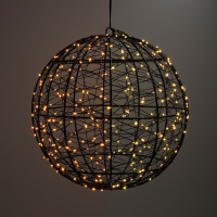 Ljusboll Ø25cm 300 LED | svart [123ink] LDR07335