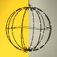 Ljusboll Ø28cm 80 LED | batteridriven | svart [123ink] LDR07354