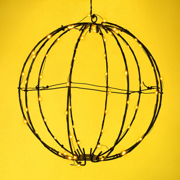 Ljusboll Ø28cm 80 LED | batteridriven | svart [123ink] LDR07354 - 2