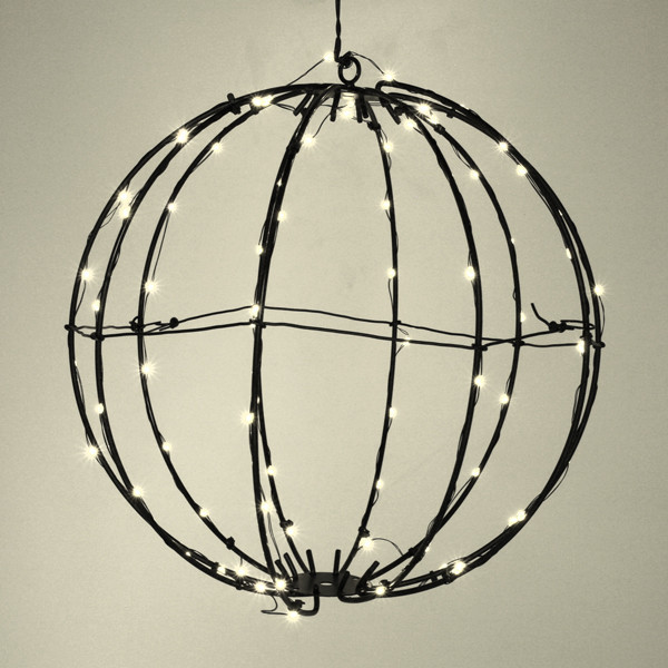 Ljusboll Ø28cm 80 LED | batteridriven | svart [123ink] LDR07354 - 3