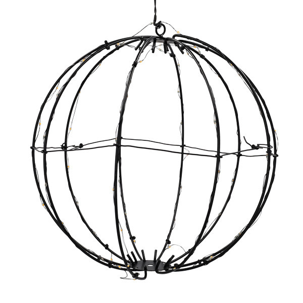 Ljusboll Ø28cm 80 LED | batteridriven | svart [123ink] LDR07354 - 4