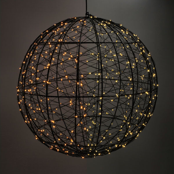 Ljusboll Ø35cm 500 LED | svart [123ink] LDR07336 - 1
