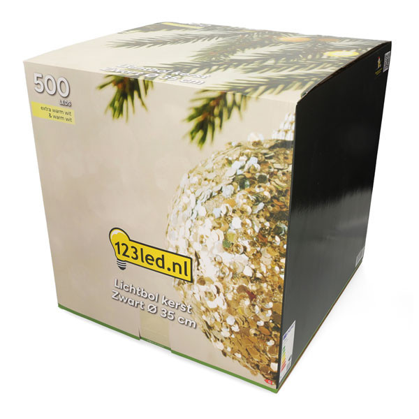 Ljusboll Ø35cm 500 LED | svart [123ink] LDR07336 - 7