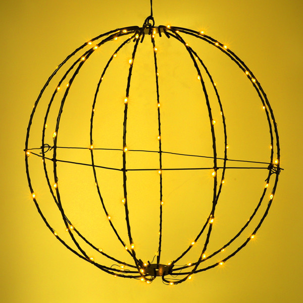 Ljusboll Ø38cm 90 LED | batteridriven | svart [123ink] LDR07355 - 2