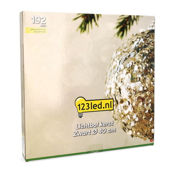 Ljusboll Ø40cm 192 LED | svart [123ink] LDR07331 - 7