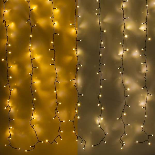 Ljusgardin | extra varmvit & varmvit | 2m x 1m | 220 LED [123ink] LDR07011 - 1