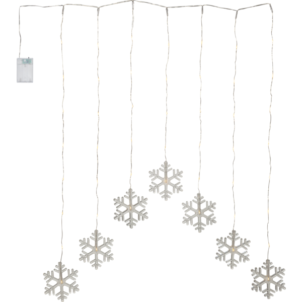 Ljusgardin Dew Drop Snowflake | varmvit | 0,6x0,85cm [Star Trading] 729-77 501779 - 1