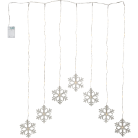 Ljusgardin Dew Drop Snowflake | varmvit | 0,6x0,85cm [Star Trading] 729-77 501779