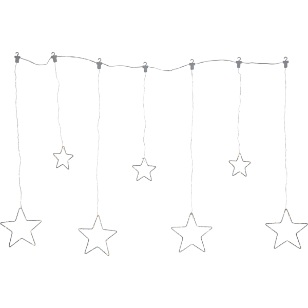 Ljusgardin Dew Drop Stars | dagsljus | 1,2x0,8m [Star Trading] 582-20-1 501778 - 1
