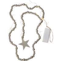 Ljusslinga Beady | 150cm | 30 lampor | greige [Star Trading] 729-71 501764