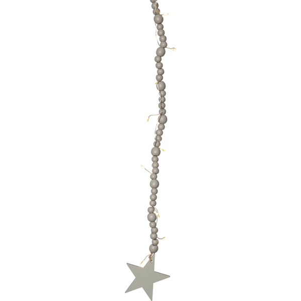 Ljusslinga Beady | 150cm | 30 lampor | greige [Star Trading] 729-71 501764 - 3