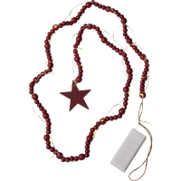 Ljusslinga Beady | 150cm | 30 lampor | röd [Star Trading] 729-72 501765