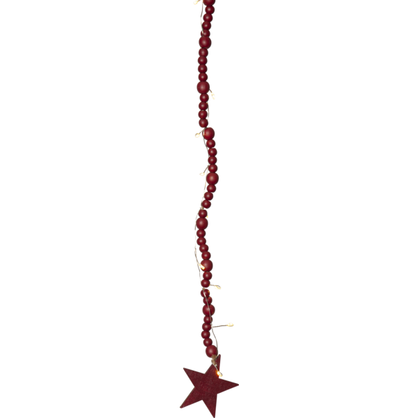 Ljusslinga Beady | 150cm | 30 lampor | röd [Star Trading] 729-72 501765 - 3