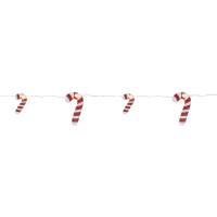 Ljusslinga Candycane | 135cm | 10 lampor | vit/röd [Star Trading] 729-66 501762