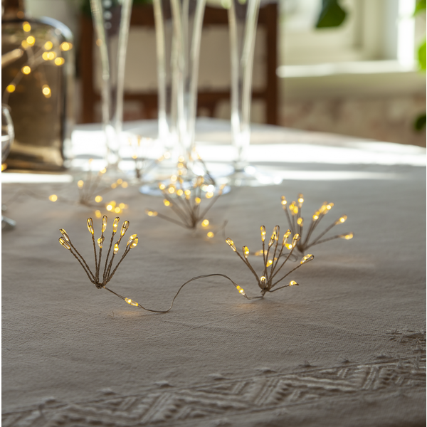 Ljusslinga Flower | 140cm | 120 lampor | transparent [Star Trading] 729-53 501752 - 2