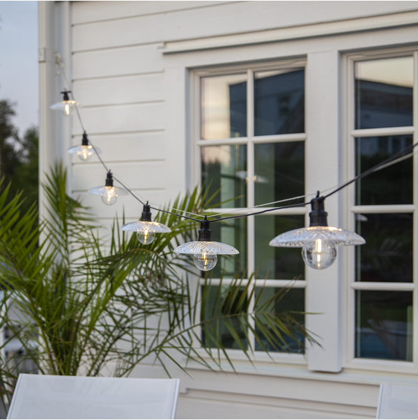 Ljusslinga Glassy Light | 350cm | 6 lampor | transparent [Star Trading] 473-10 501755 - 2