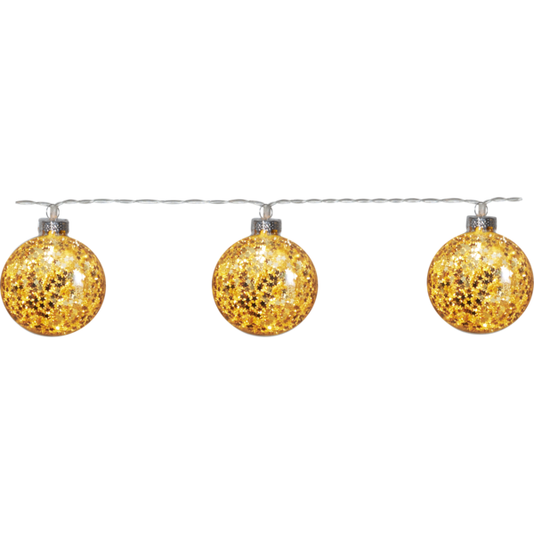 Ljusslinga Glitter | 130cm | 10 lampor | guld [Star Trading] 729-18 501772 - 1