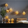 Ljusslinga Glitter | 130cm | 10 lampor | guld [Star Trading] 729-18 501772 - 2