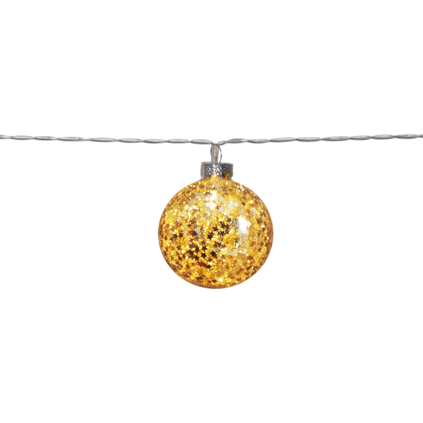 Ljusslinga Glitter | 130cm | 10 lampor | guld [Star Trading] 729-18 501772 - 3