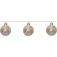 Ljusslinga Glitter | 130cm | 10 lampor | silver [Star Trading] 729-17 501771