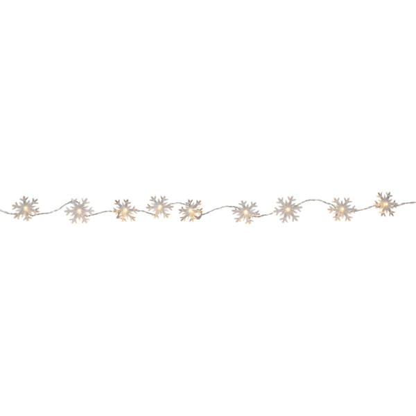 Ljusslinga Izy Snöflinga | 135cm | 10 lampor | transparent [Star Trading] 729-47 501766 - 1