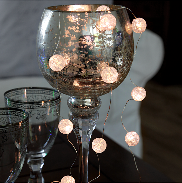 Ljusslinga Marmor | 140cm | 15 lampor | transparent [Star Trading] 726-32 501759 - 1