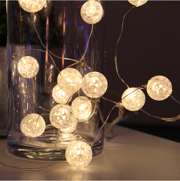 Ljusslinga Marmor | 140cm | 15 lampor | transparent [Star Trading] 726-32 501759 - 2