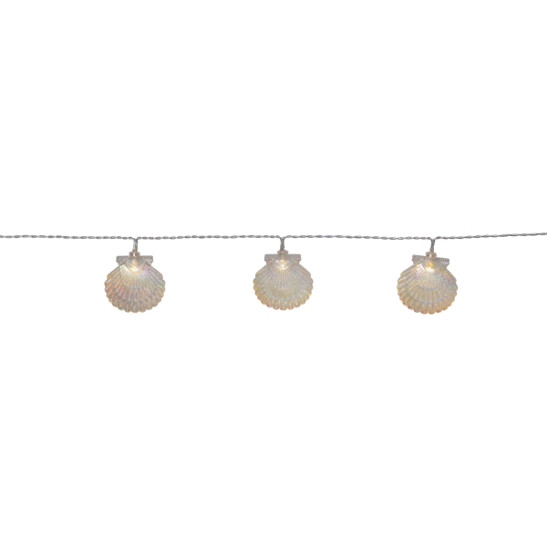Ljusslinga Nacy Snäckor | 135cm | 10 lampor | pearl [Star Trading] 729-35 501748 - 1