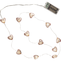 Ljusslinga Valentine | 165cm | 12 lampor | transparent rosa [Star Trading] 729-78 501750