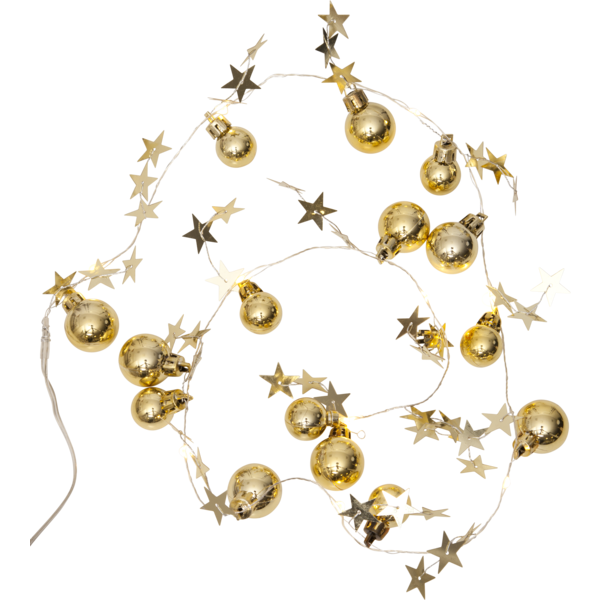 Ljusslinga X-Mas | 90cm | 10 lampor | guld [Star Trading] 728-06 501774 - 1