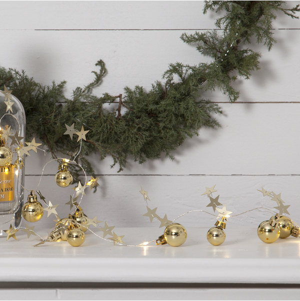 Ljusslinga X-Mas | 90cm | 10 lampor | guld [Star Trading] 728-06 501774 - 2